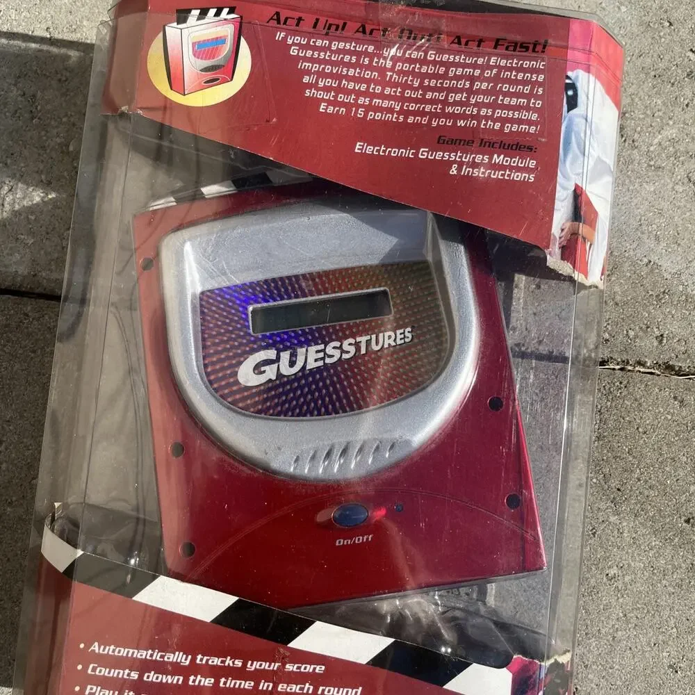 2005 Hasbro Electronic Guesstures Handheld Game 2-Sided Display